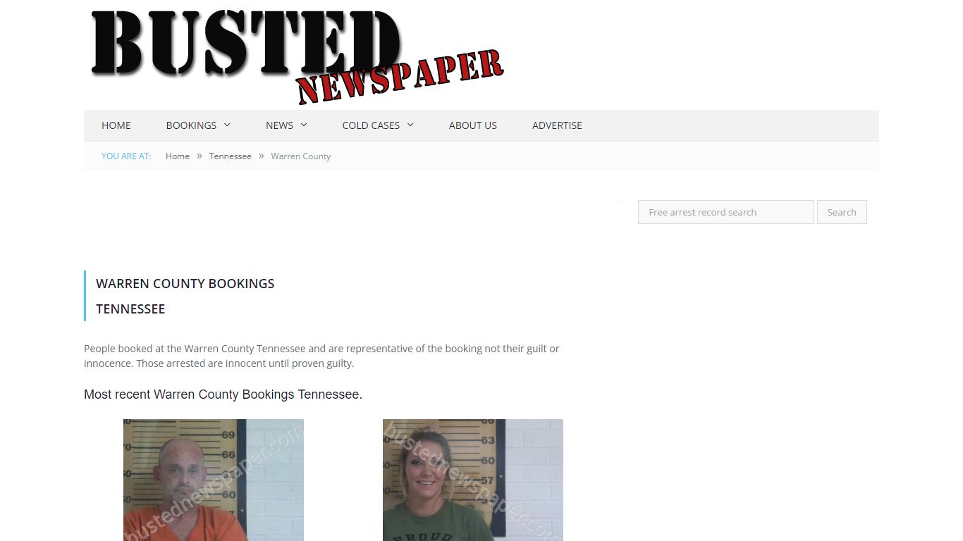 Warren County, TN Mugshots - BUSTEDNEWSPAPER.COM